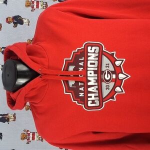 2021 University of Georgia Bulldogs National title Championship XL red hoodie